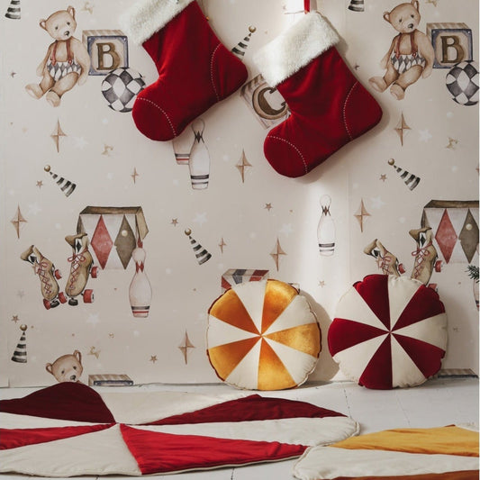 Christmas Round Patchwork Mat