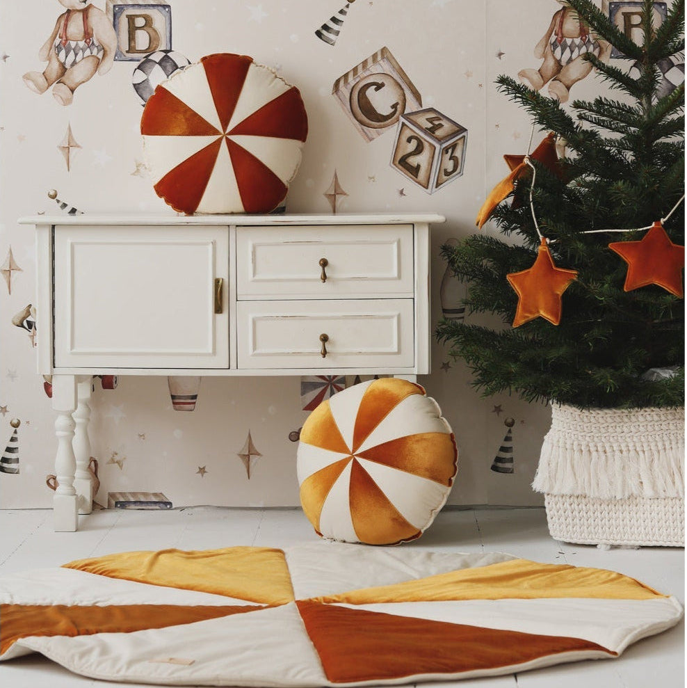 Christmas Round Patchwork Mat