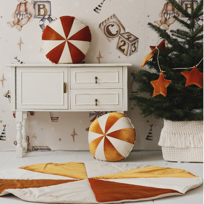 Christmas Round Patchwork Mat