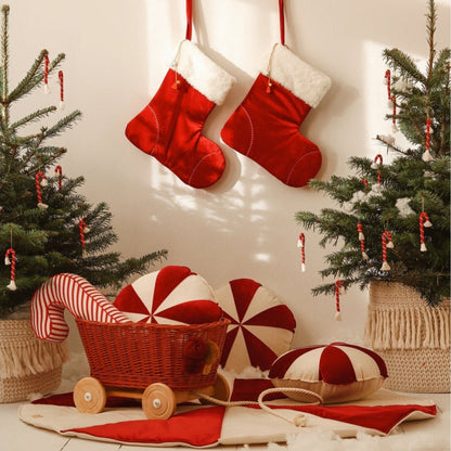 Christmas Round Patchwork Mat