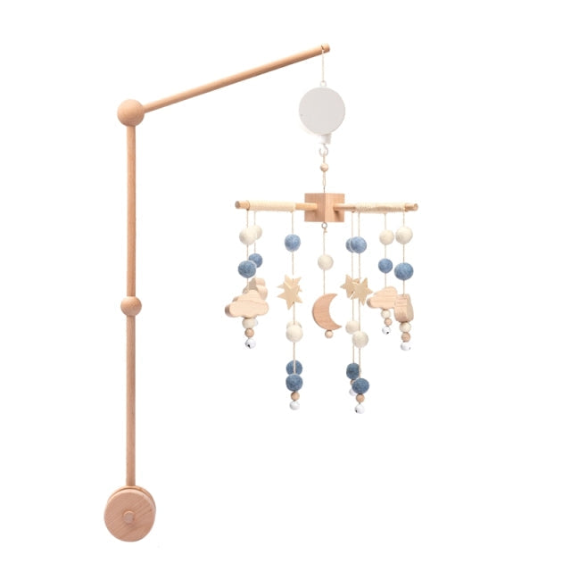 Moon Crib Mobile & Wooden Arm